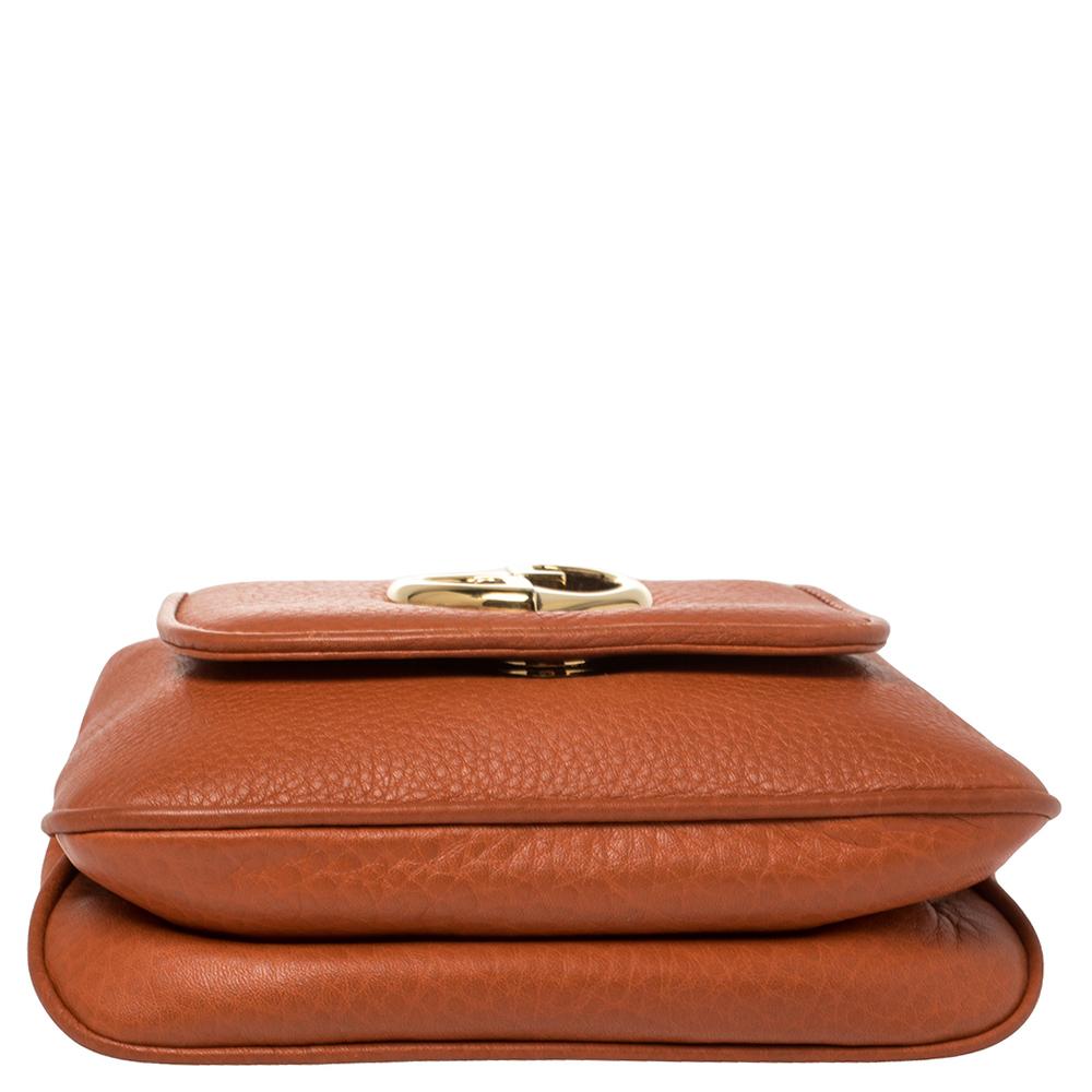 Gucci Burnt Orange Leather Small 1973 Shoulder Bag 2