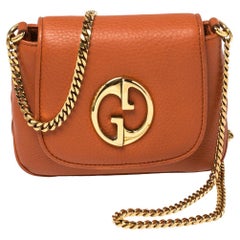 Gucci Burnt Orange Leather Small 1973 Shoulder Bag