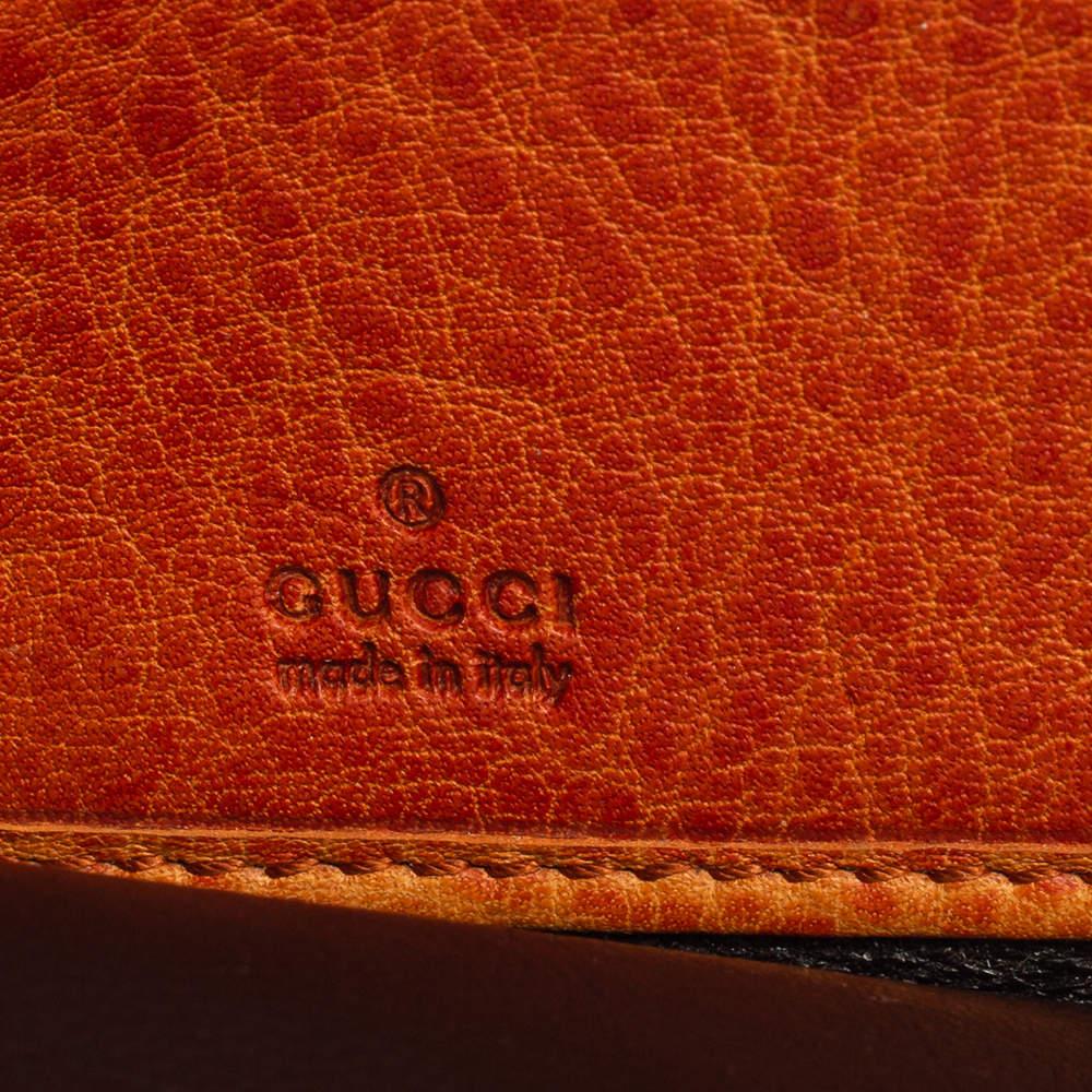 Women's Gucci Burnt Orange Microguccissima Leather Zip Around Continental Wallet For Sale