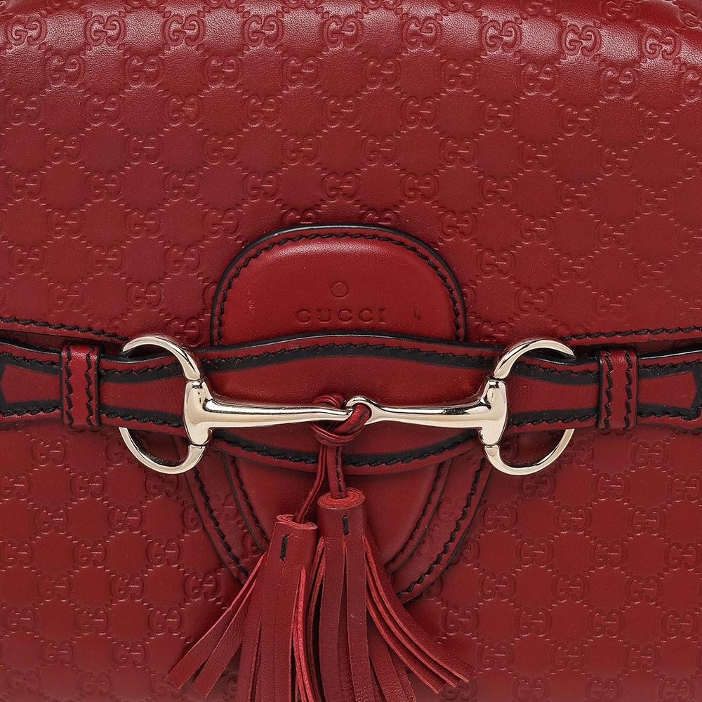 Gucci Burnt Red Micro Guccissima Leather Medium Emily Shoulder Bag 3