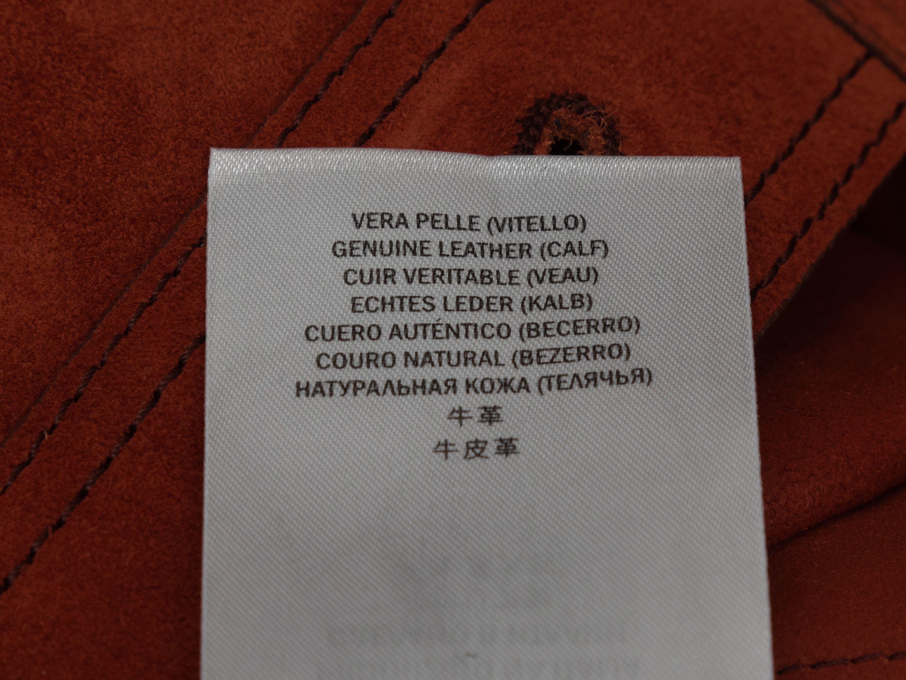 Gucci A-Linien-Rock aus gebranntem Siena-Wildleder (Rot)
