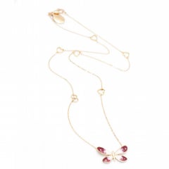 GUCCI Schmetterlingshalskette aus Gold und Emaille