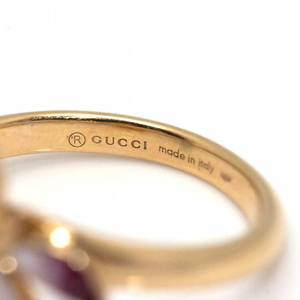 GUCCI Butterfly Ring in Gold and Enamel For Sale 2