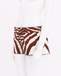 Gucci by Alessandra Facchinetti Pony Hair Brown Zebra Print Short