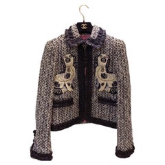Gucci by Alessandro Michele Dog Embroidered Tweed 2-Piece Jacket & Skirt Suit