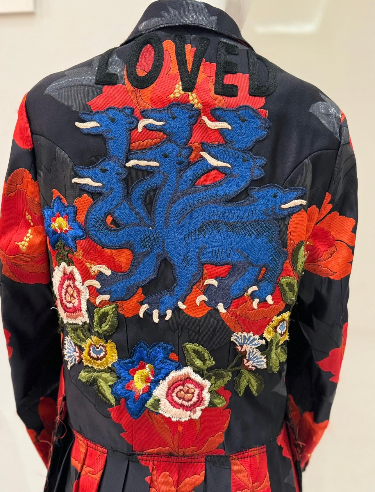 Black Gucci by Alessandro Michele S/S 2017 runway jacket For Sale