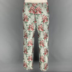GUCCI by Alessandro Michele Size 36 Green Rose Floral Silk Polyester Tuxedo Suit