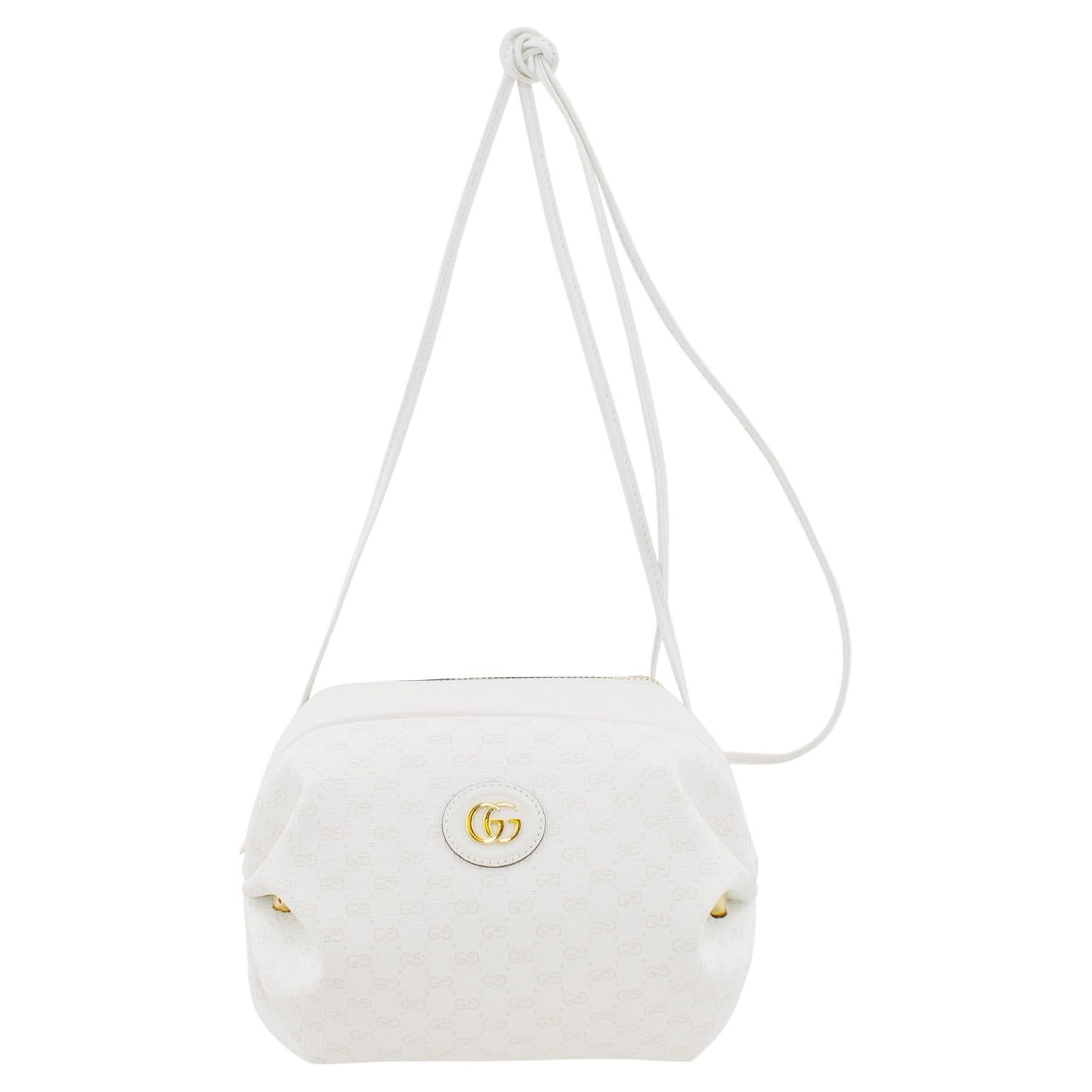 Gucci by Alessandro Michele White Monogram Candy Bag For Sale