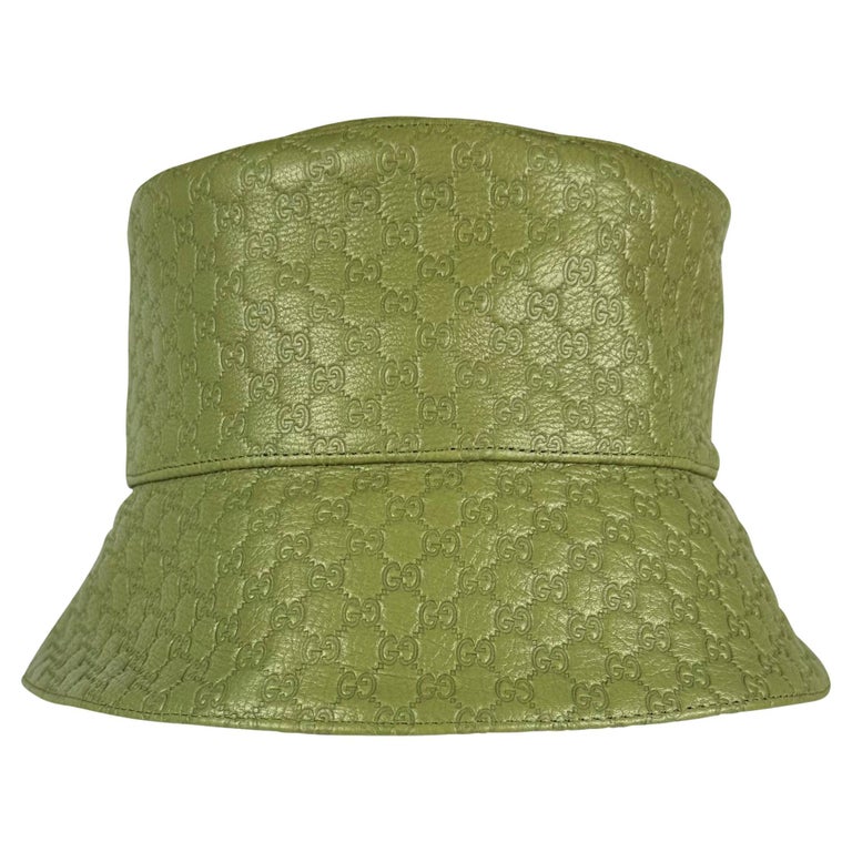 Dapper Dan x Gucci bucket hat Akil is wearing a bucket hat in GG monogram with web  main image 4
