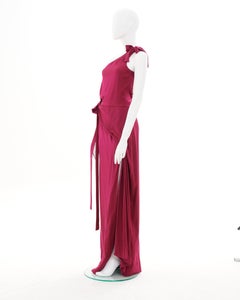 Gucci by Frida Giannini 2011 Bordeaux one shoulder evening dress