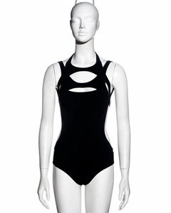 Gucci by Frida Giannini black lycra multi-strapped bodysuit, ss 2010
