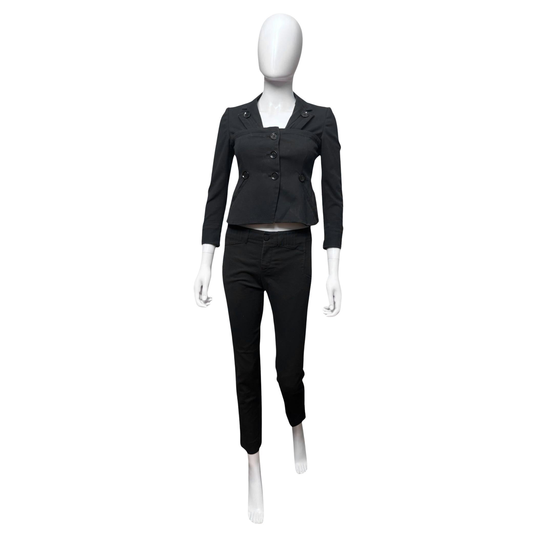 Gucci by Frida Giannini F/W 2007 Layered Multi Button Black Suit