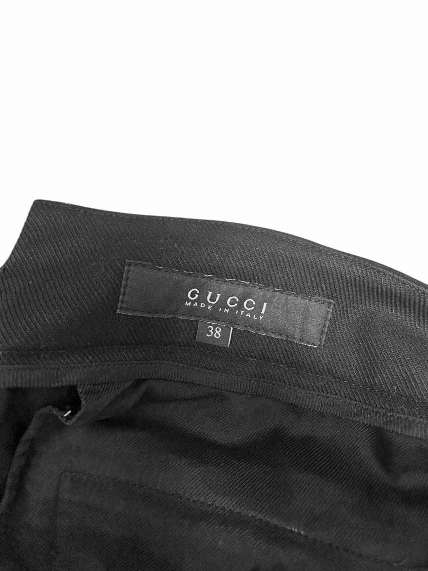 Gucci by Frida Giannini F/W 2008 Pantalon noir clouté avec ornements en vente 7