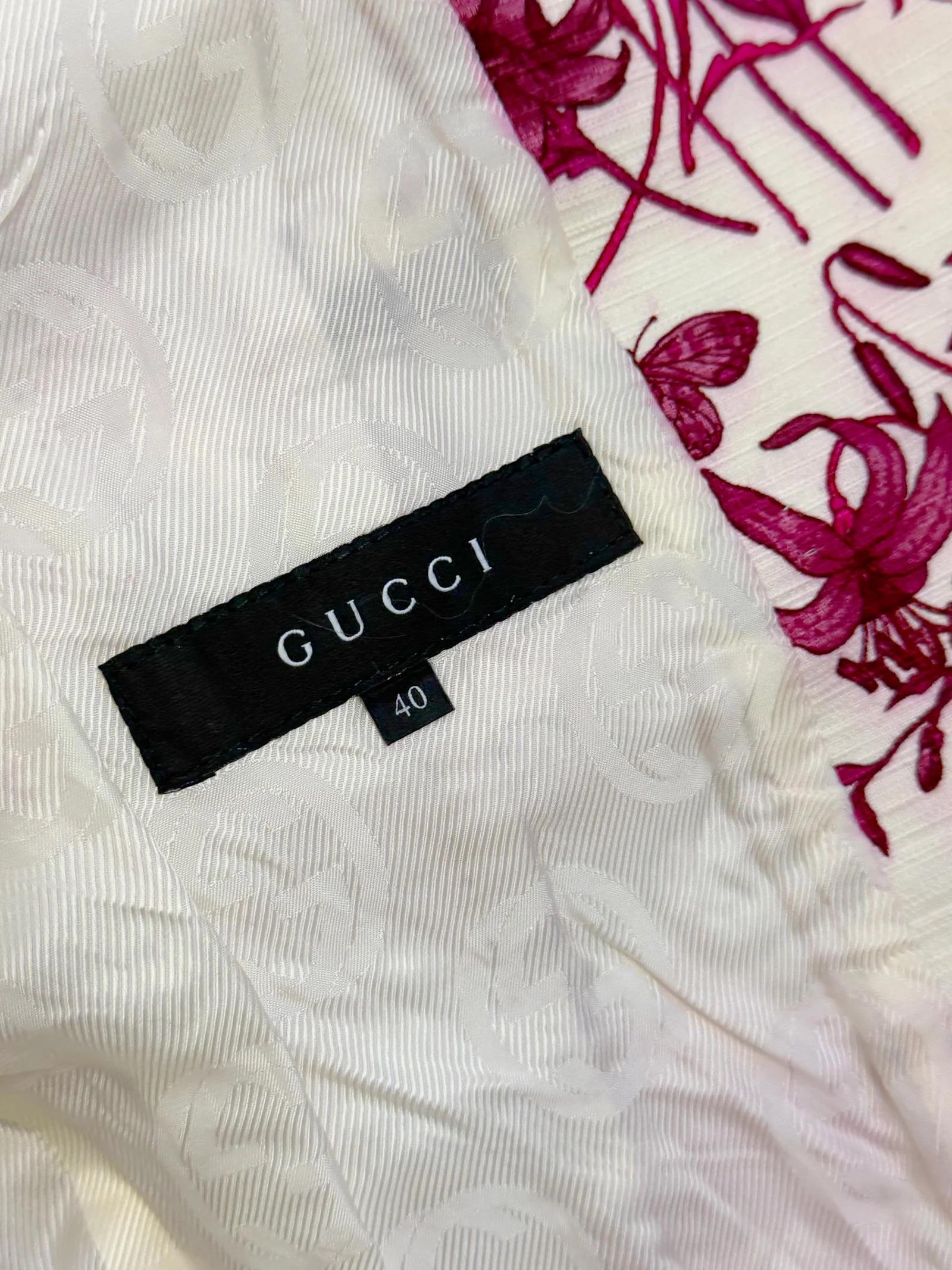 Veste à imprimé floral rose de Gucci by Frida Giannini, Resort 2007 en vente 5