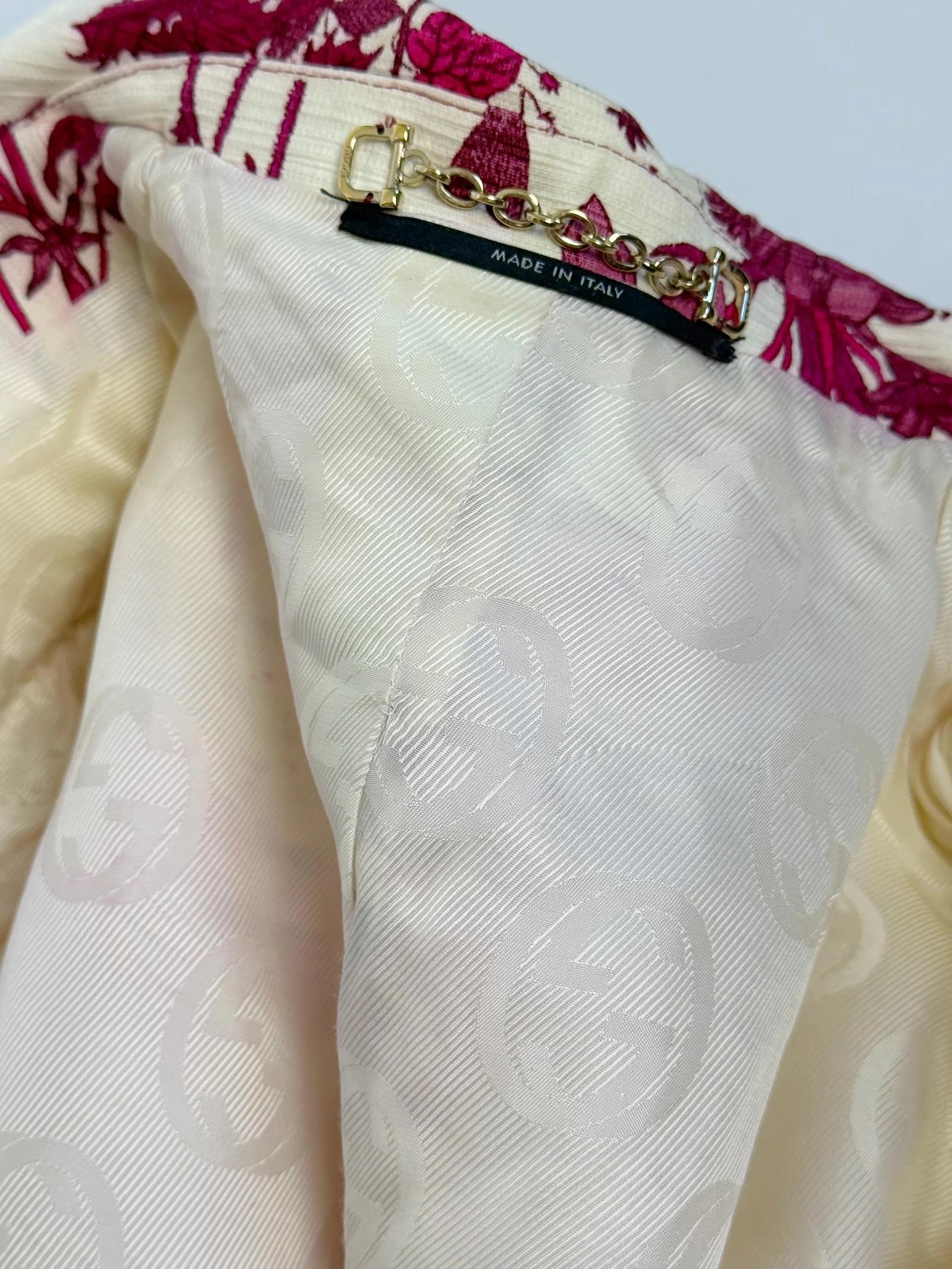 Veste à imprimé floral rose de Gucci by Frida Giannini, Resort 2007 en vente 6