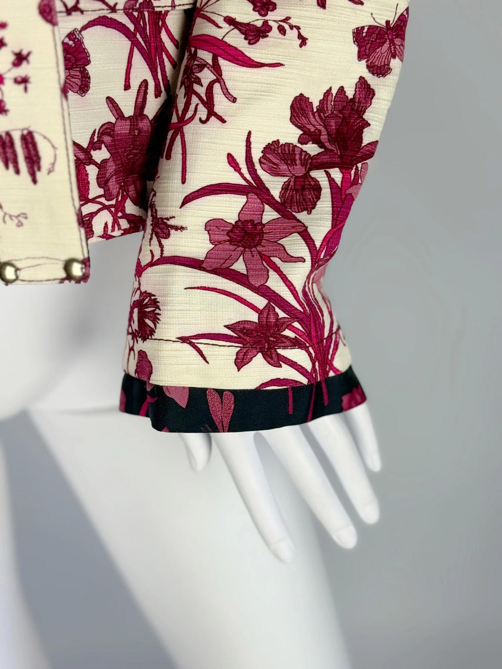 Veste à imprimé floral rose de Gucci by Frida Giannini, Resort 2007 Unisexe en vente