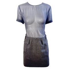 Gucci by Frida Giannini Pre-Fall 2011 Size 42 Sheer Silk Little Black Mini Dress