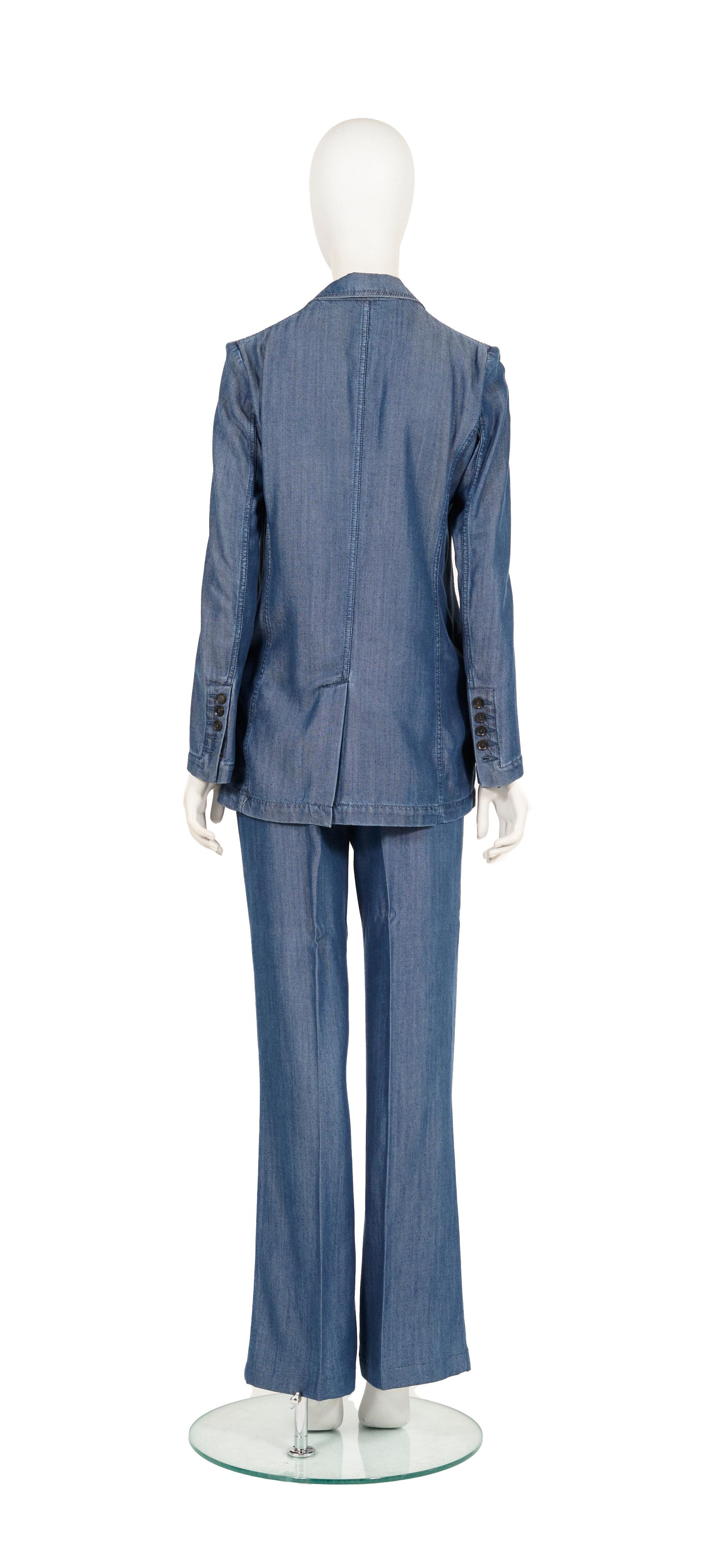 Gucci by Frida Giannini Resort 2013 Denim Tuxedo In Excellent Condition For Sale In Rome, IT