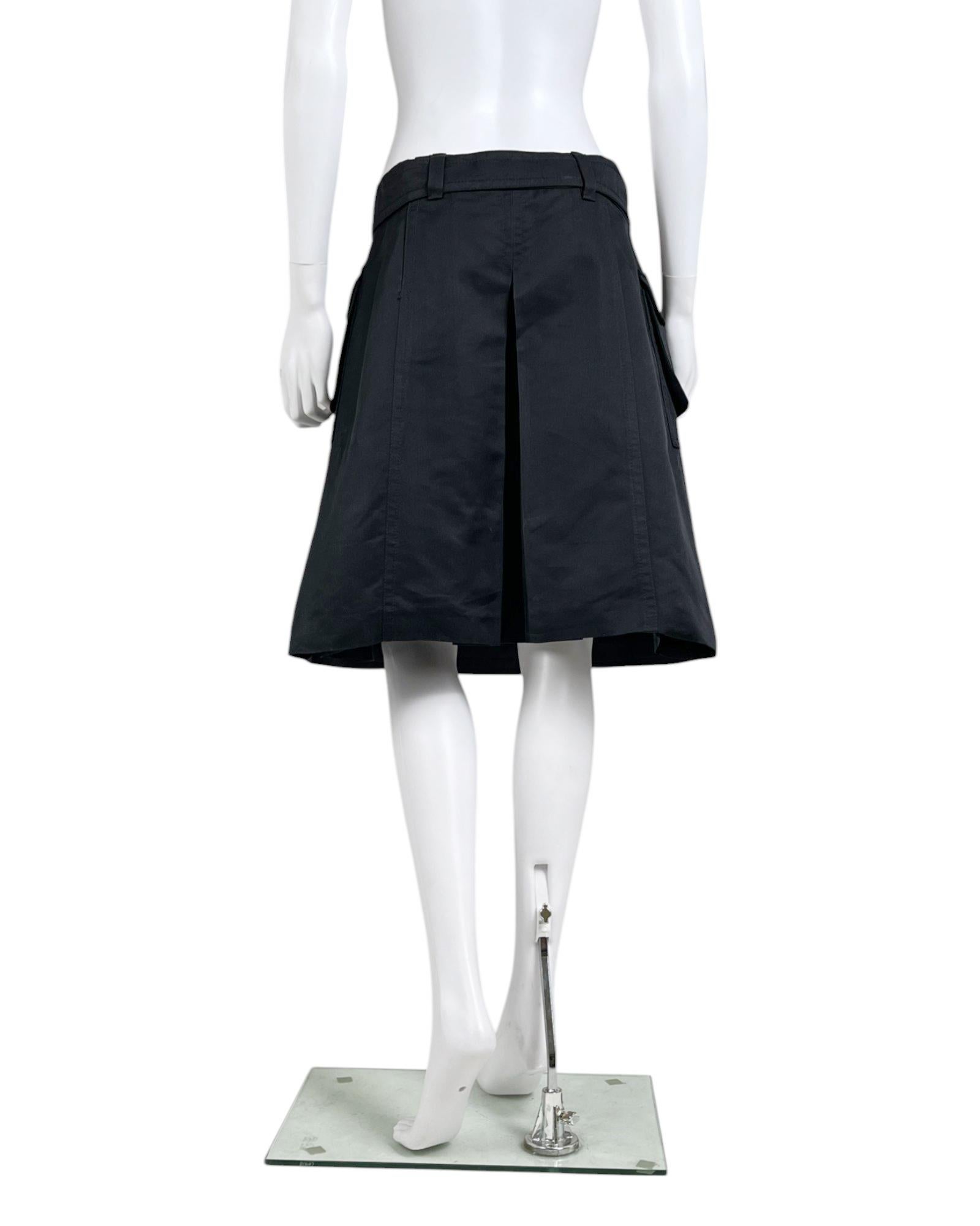 Gucci by Frida Giannini S/S 2009 Falda Cargo con Cinturón Negra Gray en venta