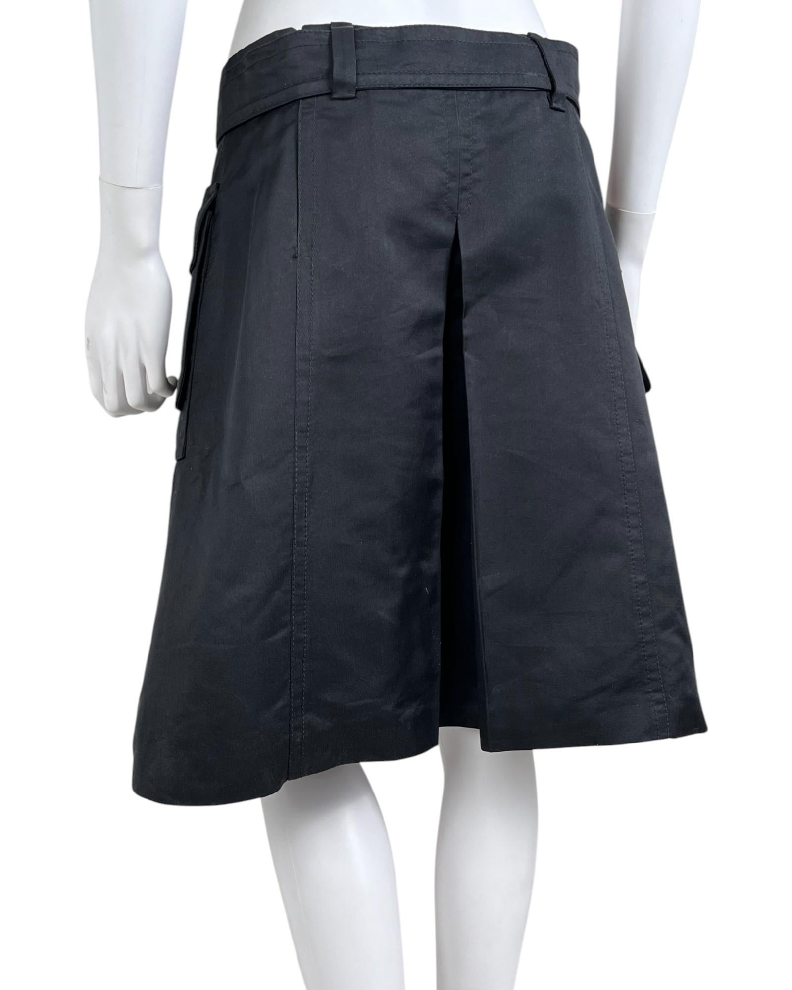 Gucci by Frida Giannini S/S 2009 Falda Cargo con Cinturón Negra en venta 2