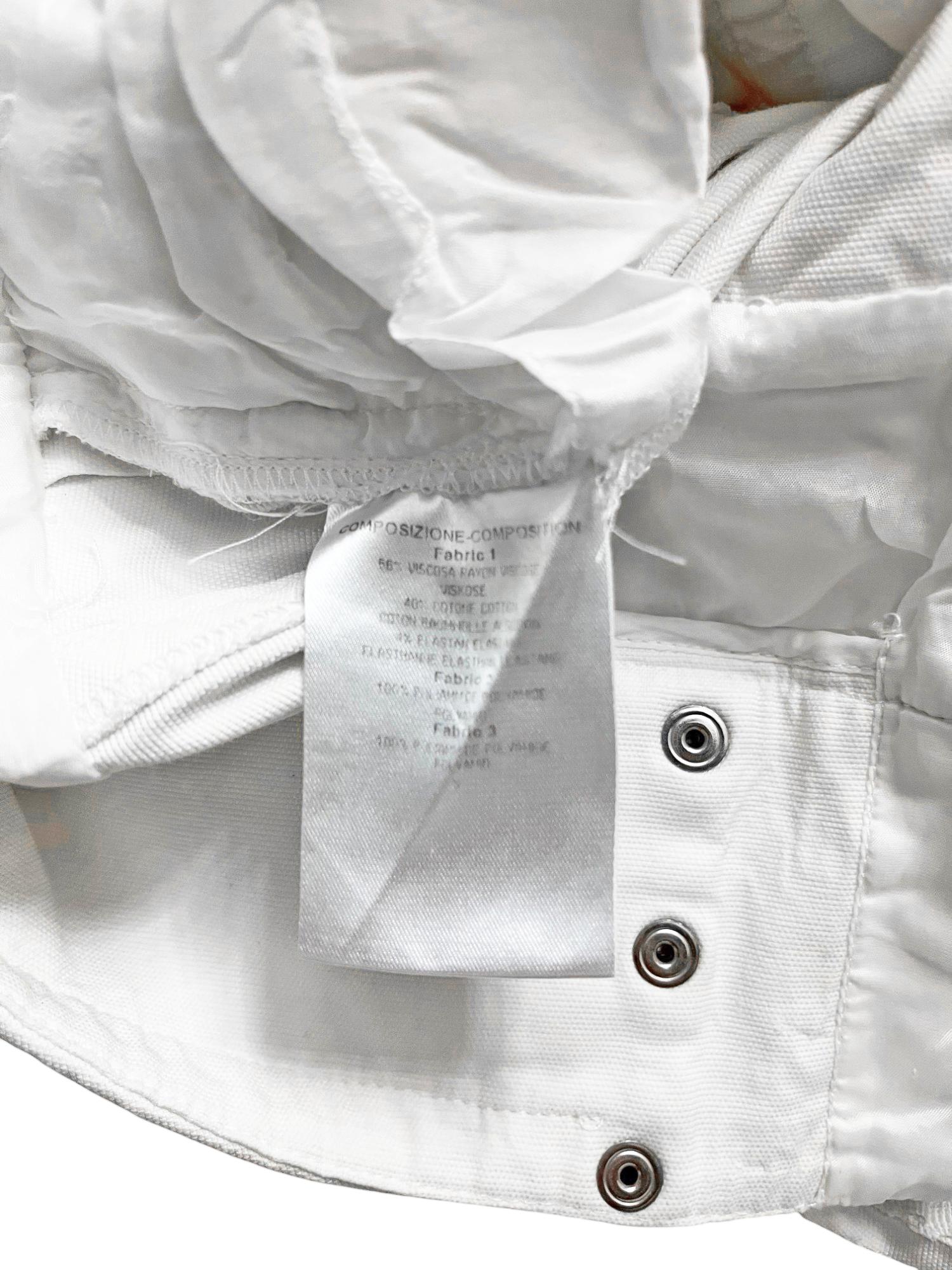 Gucci by Frida Giannini S/S 2009 Pantalón Táctico Alto Blanco en venta 7