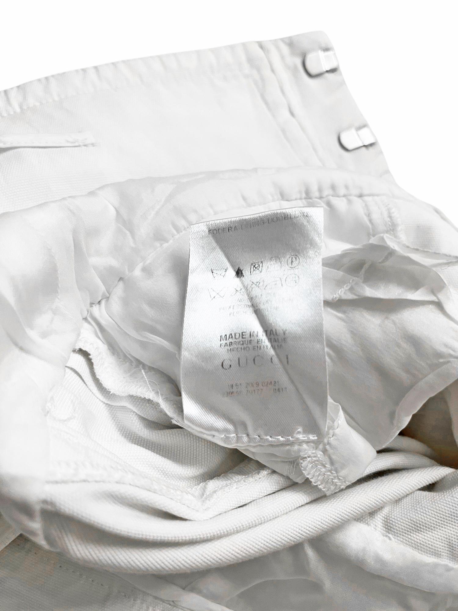 Gucci by Frida Giannini S/S 2009 Pantalón Táctico Alto Blanco en venta 8