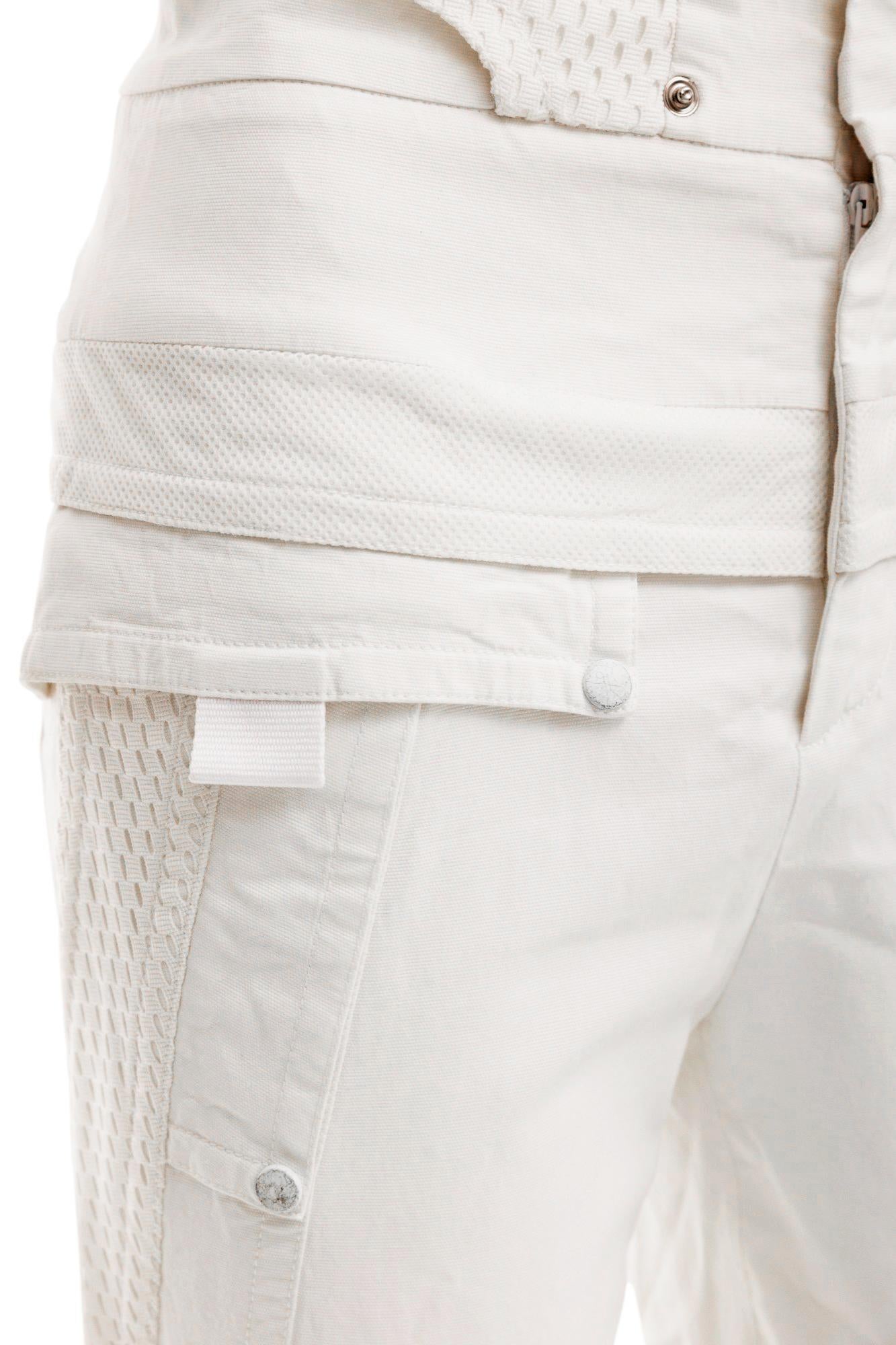 Gucci by Frida Giannini S/S 2009 Pantalón Táctico Alto Blanco en venta 2