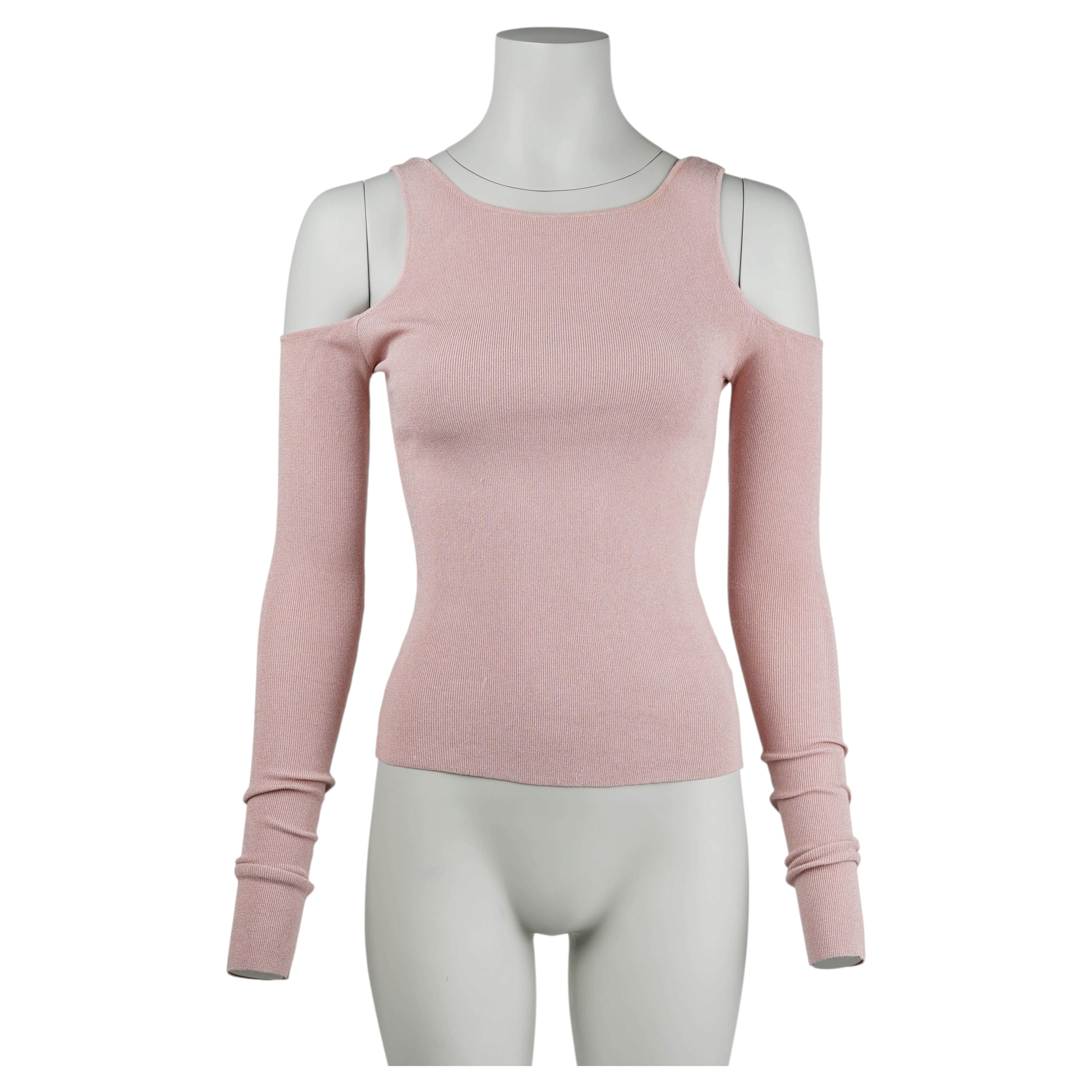 トップス GUCCI by TomFord / GG Keyhole Top Gucci by Tom Ford 2003 Plunging Deep V Long Sleeve Top (XS-M
