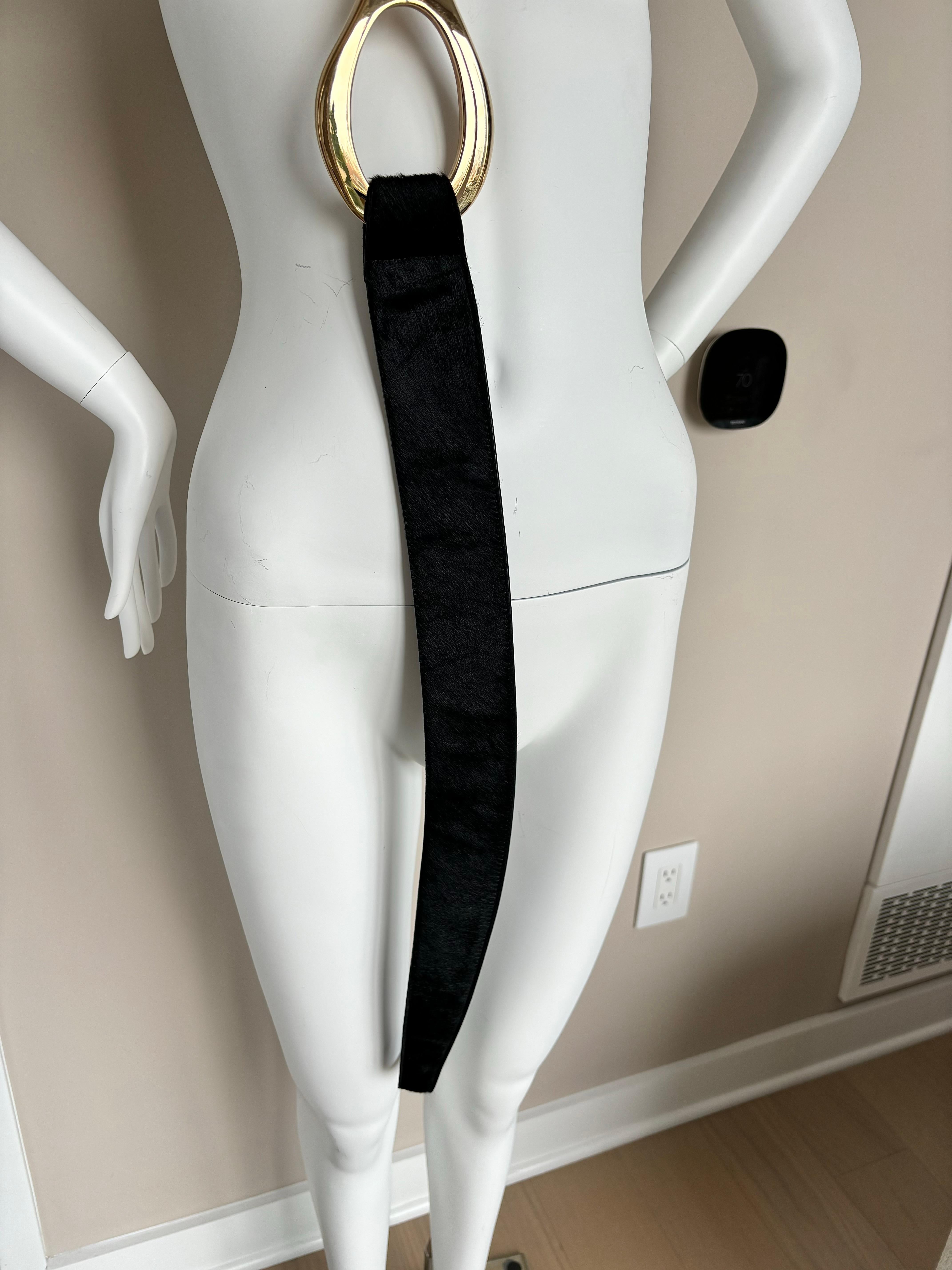 Women's GUCCI by TOM FORD 1996 Vintage Iconic Pony Hair Belt