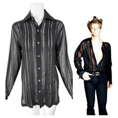 Camicia nera vintage da passerella GUCCI by Tom Ford del 1997
