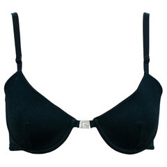Gucci by Tom Ford 1998 Black Crystal Bra