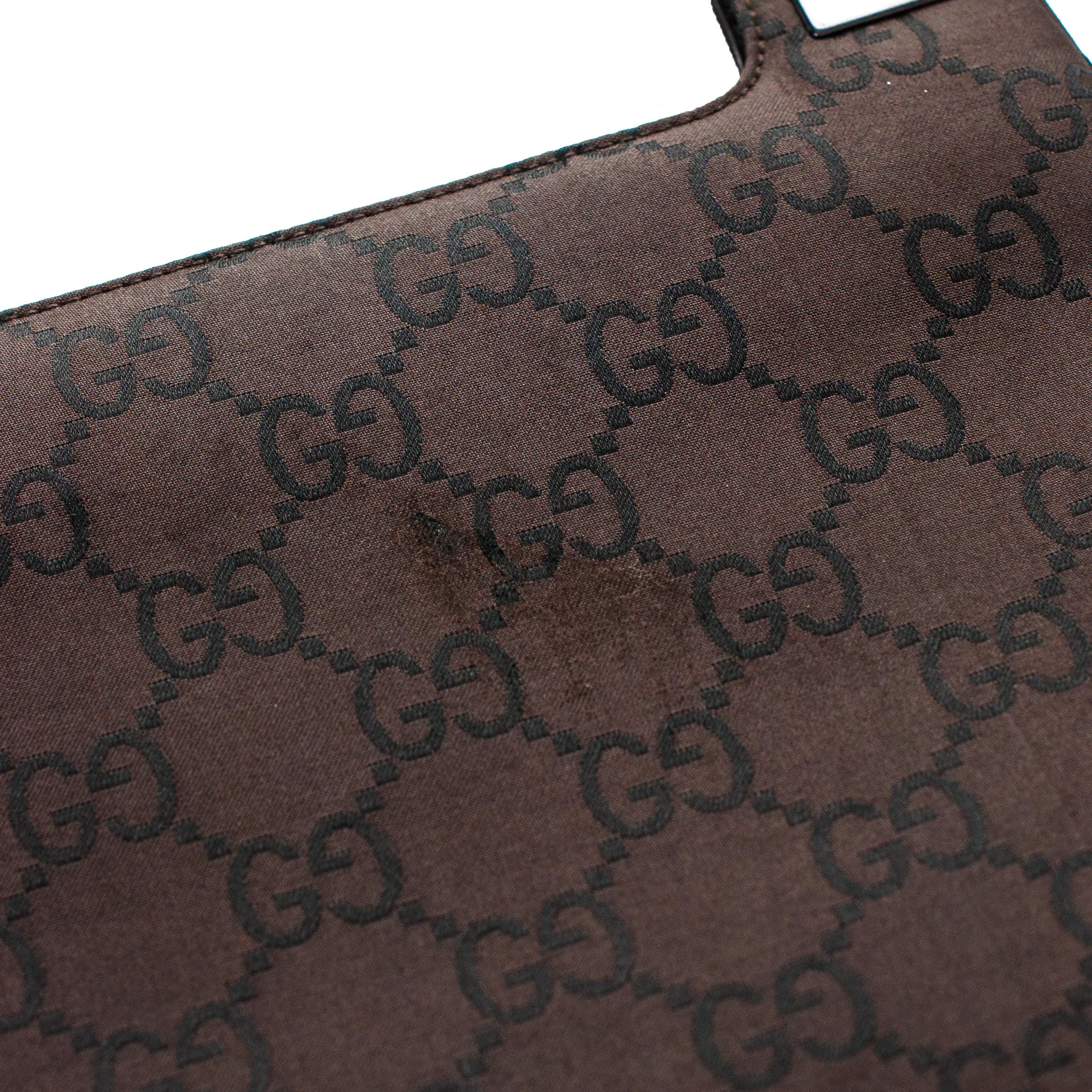 Women's Gucci by Tom Ford 1998 Brown Monogram Shoulder Bag For Sale