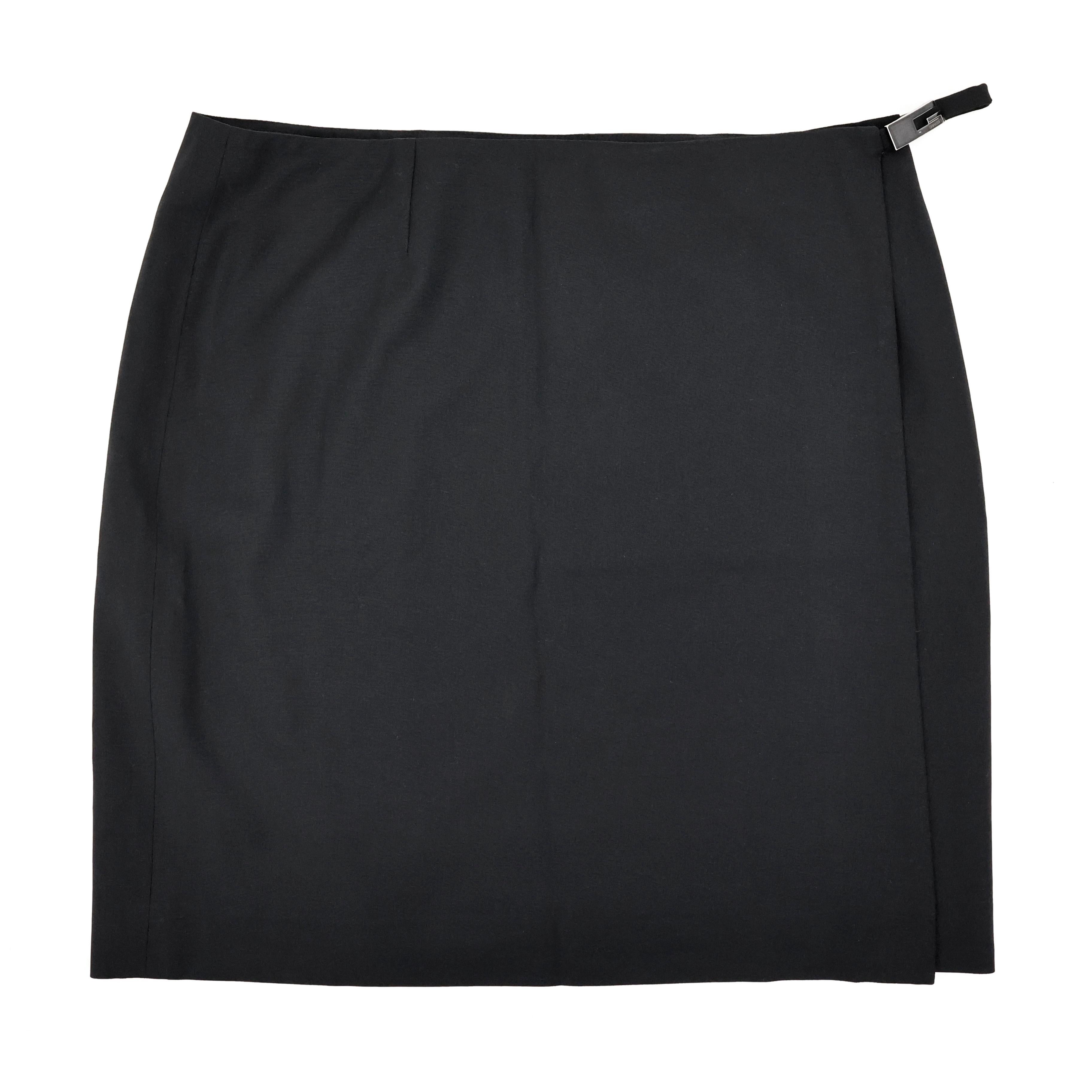 Gucci by Tom Ford 1998 G Square Wool Mini Skirt For Sale 5
