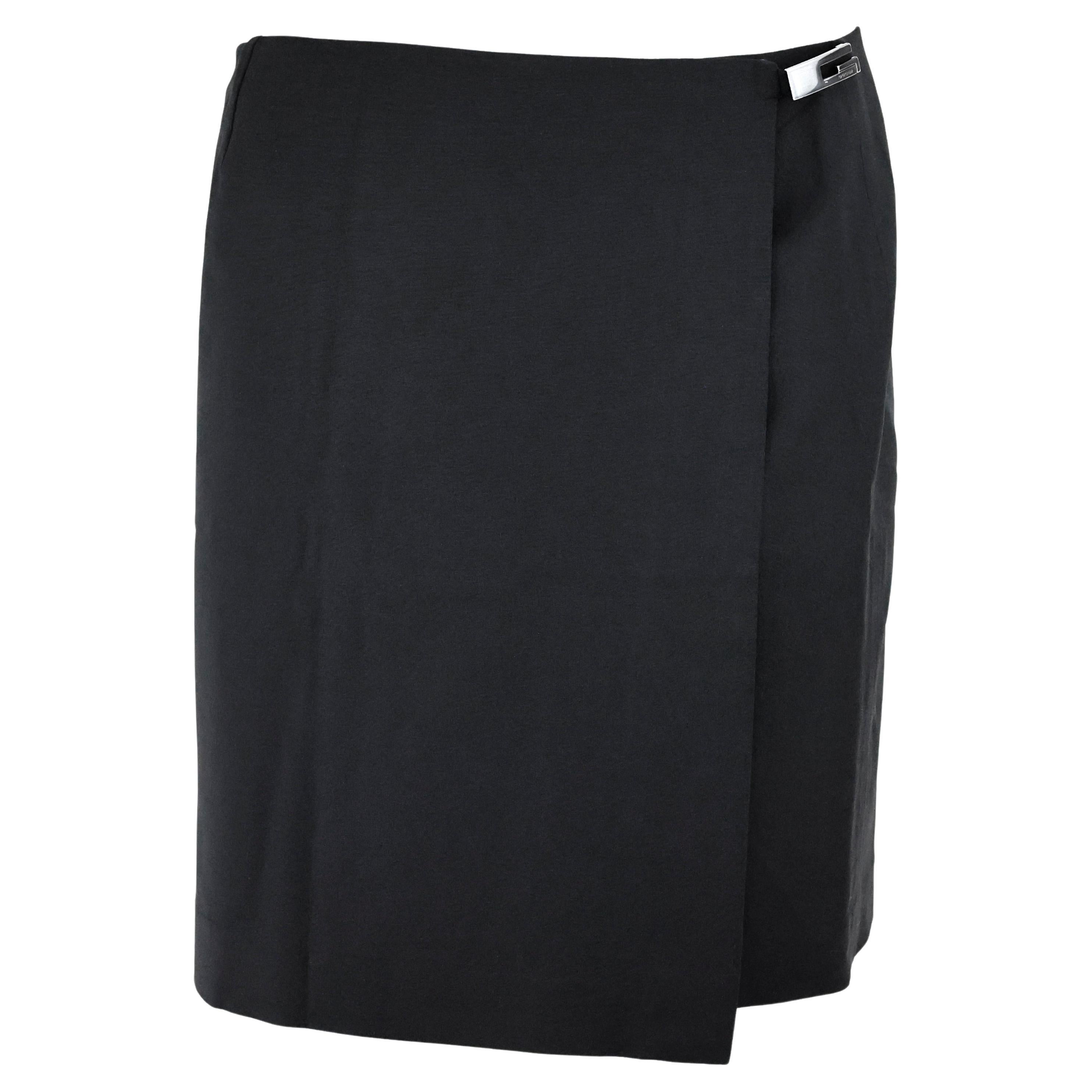 Gucci by Tom Ford 1998 G Square Wool Mini Skirt For Sale