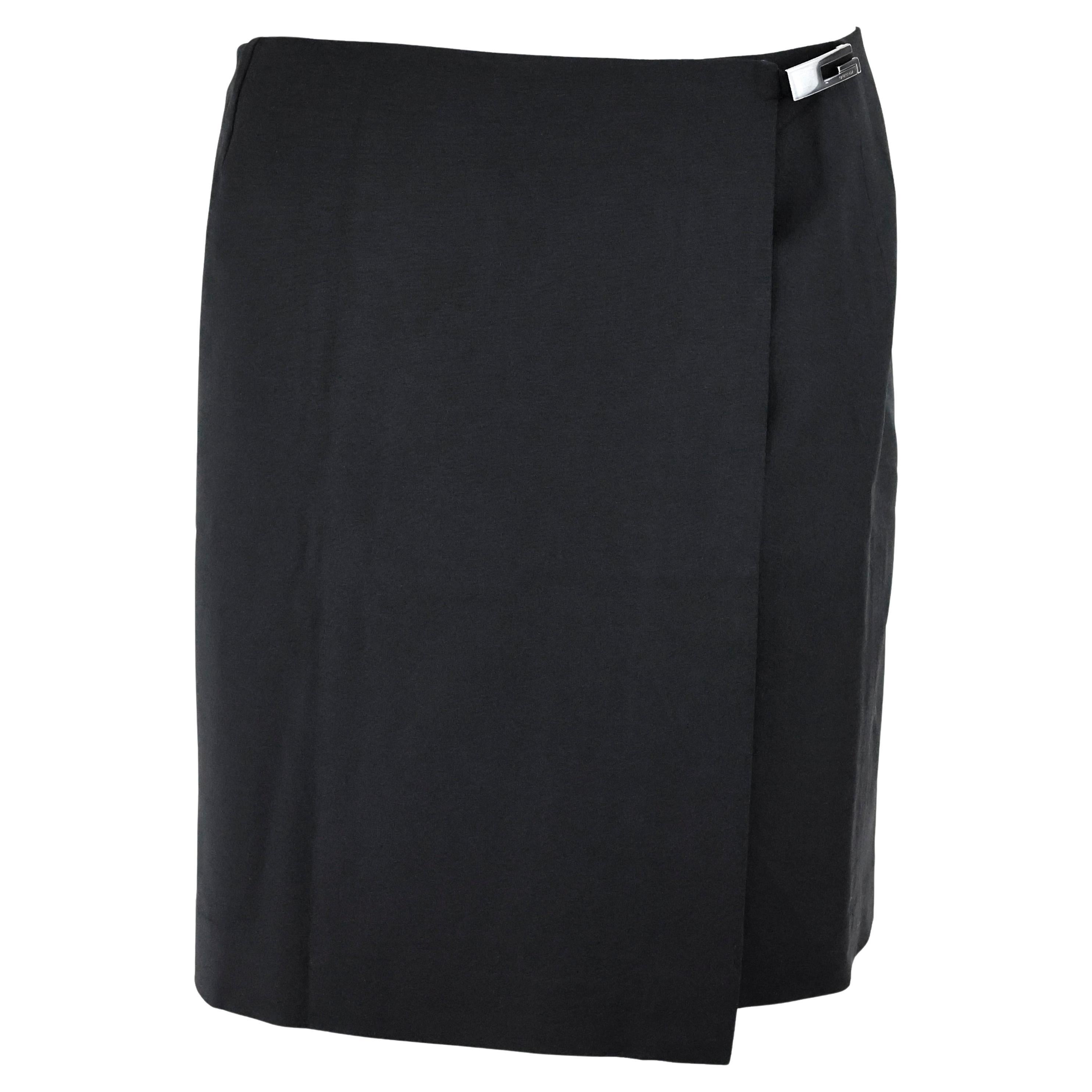 Gucci by Tom Ford 1998 G Square Wool Mini Skirt For Sale