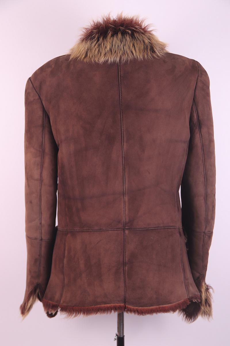 Gucci by Tom Ford 1998 Shearling Jacket Leather Fur For Sale 5