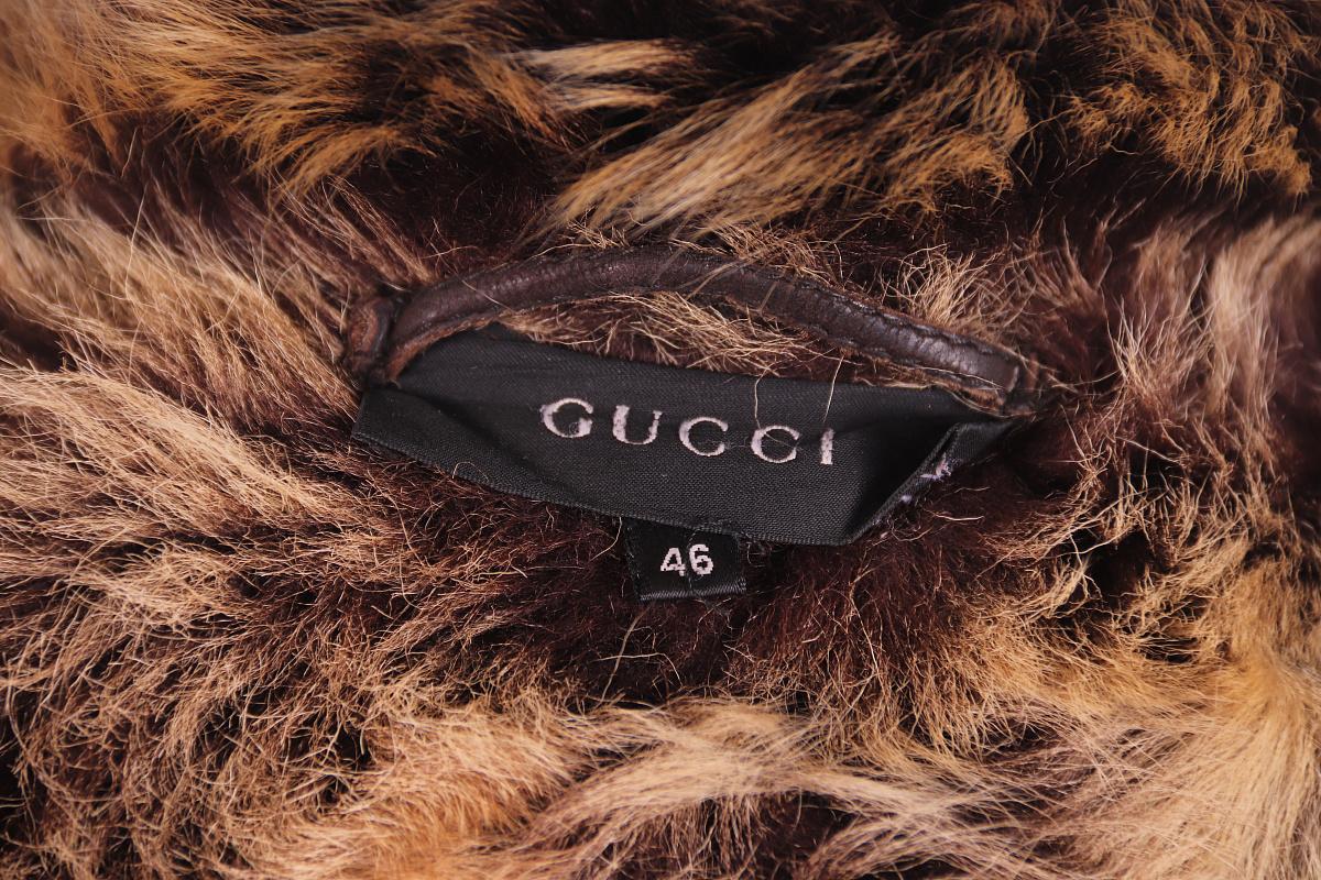 Gucci by Tom Ford 1998 Shearling Jacket Leather Fur For Sale 3