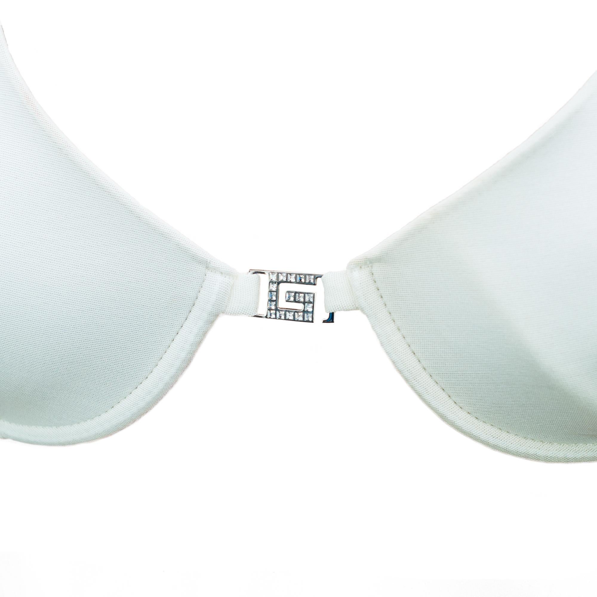 Gray Gucci by Tom Ford 1998 White Crystal Bra