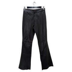 Gucci by Tom Ford 1999 Black Leather Flared Pants