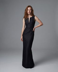 Gucci by Tom Ford 1999 Black Silk V-Neck Evening Gown