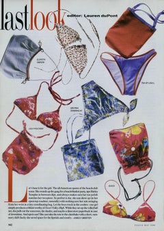 GUCCI by TOM FORD 1999 Vintage Floral Runway Print 2 Piece Bikini Bathing Suit