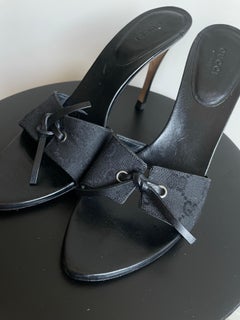 Gucci by Tom Ford 2000s Guccissima Canvas Mules