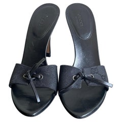Gucci by Tom Ford 2000s Guccissima Canvas Mules