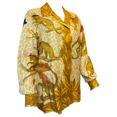 Chemise en soie Gucci by Tom Gucci 2000 avec motif de singe emblématique