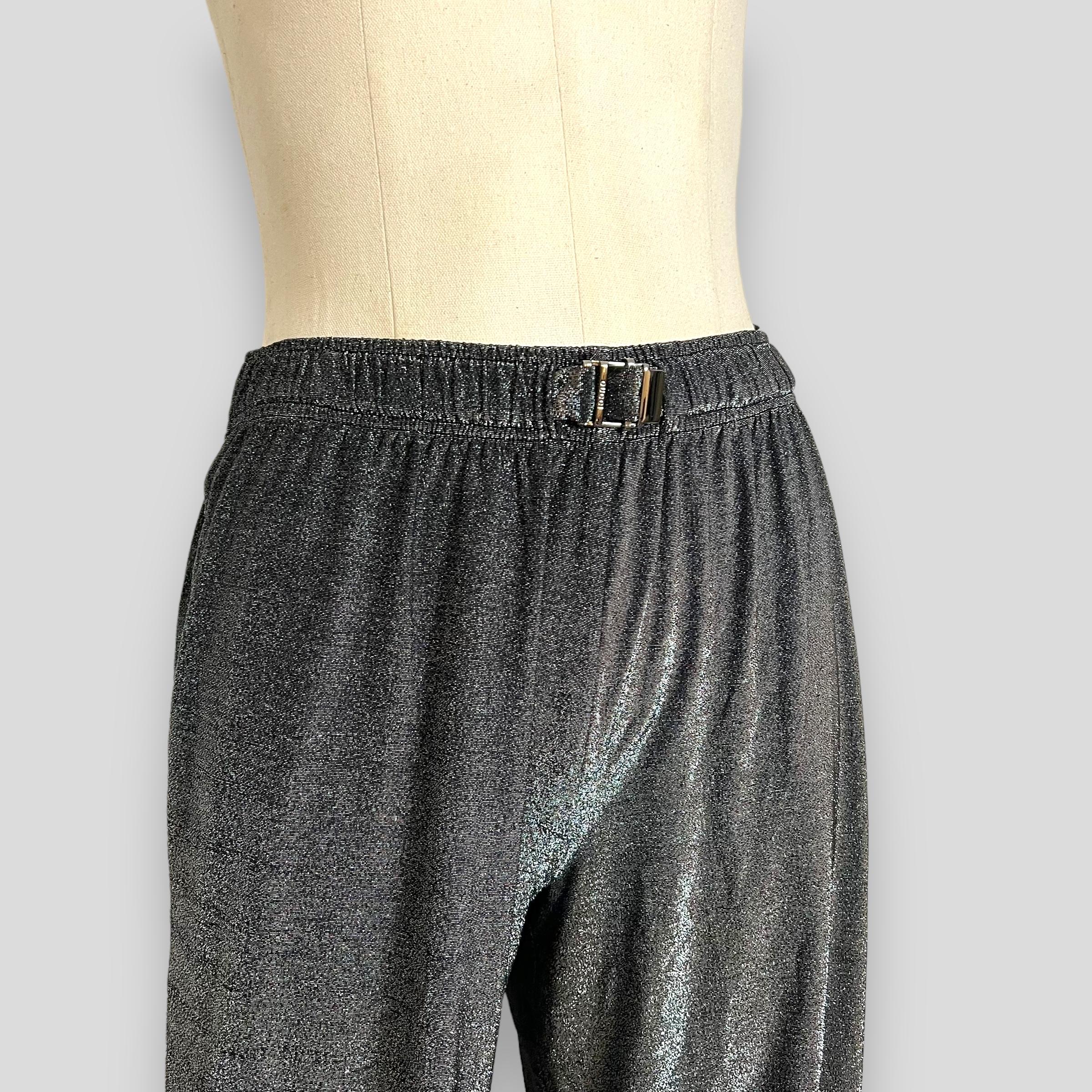 Black Gucci by Tom Ford 2000ss lurex glitter pants