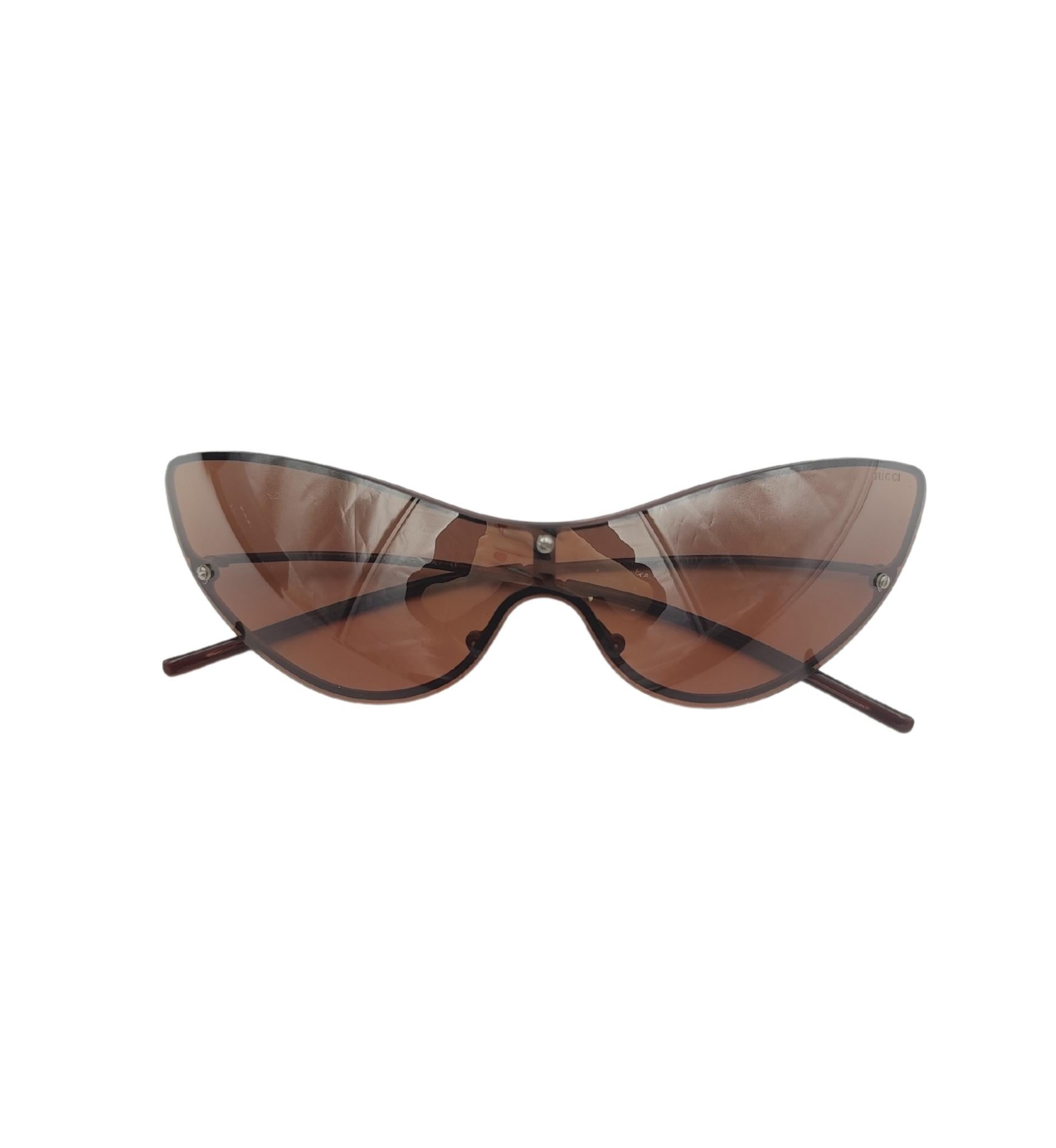 Brown Gucci by Tom Ford 2001 rimless sunglasses