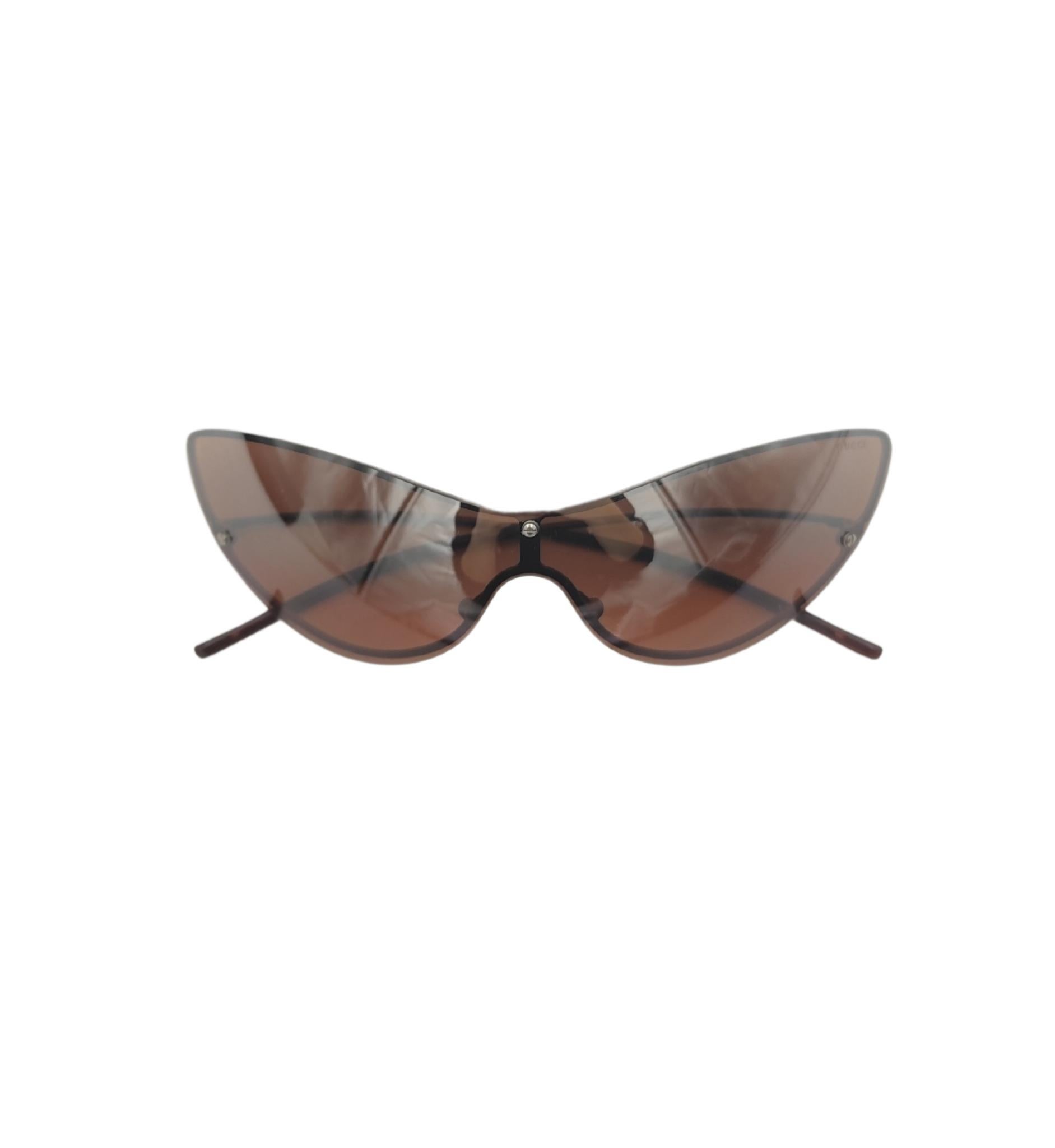 Marrone Occhiali da sole senza montatura Gucci by Tom Ford 2001 in vendita