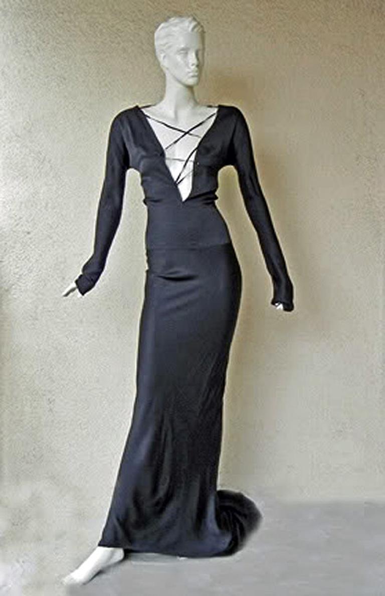 Gucci by Tom Ford 2002 Helen Hunt Dress Gown Worn on Red Carpet NWT! For Sale 4