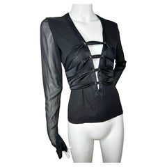 Gucci by Tom Ford 2003 black Bondage top blouse