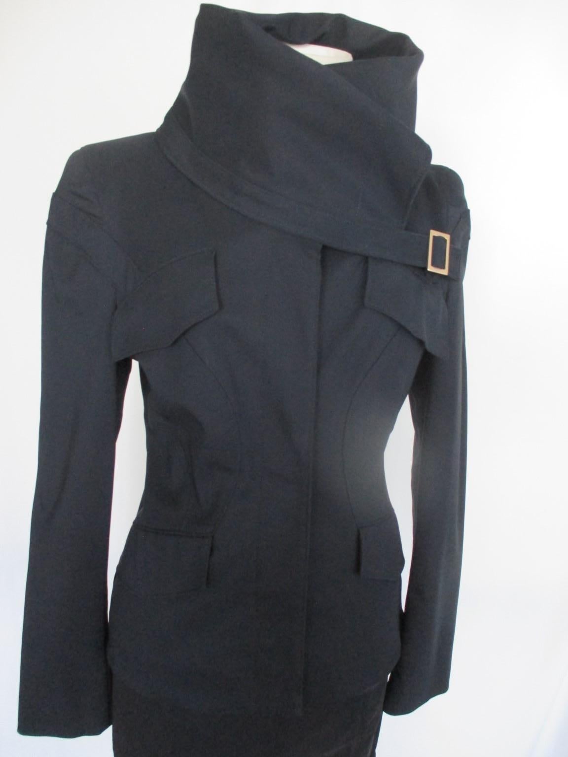 Gucci by Tom Ford 2003 Black Jacket and Skirt Two piece set In Good Condition In Amsterdam, NL